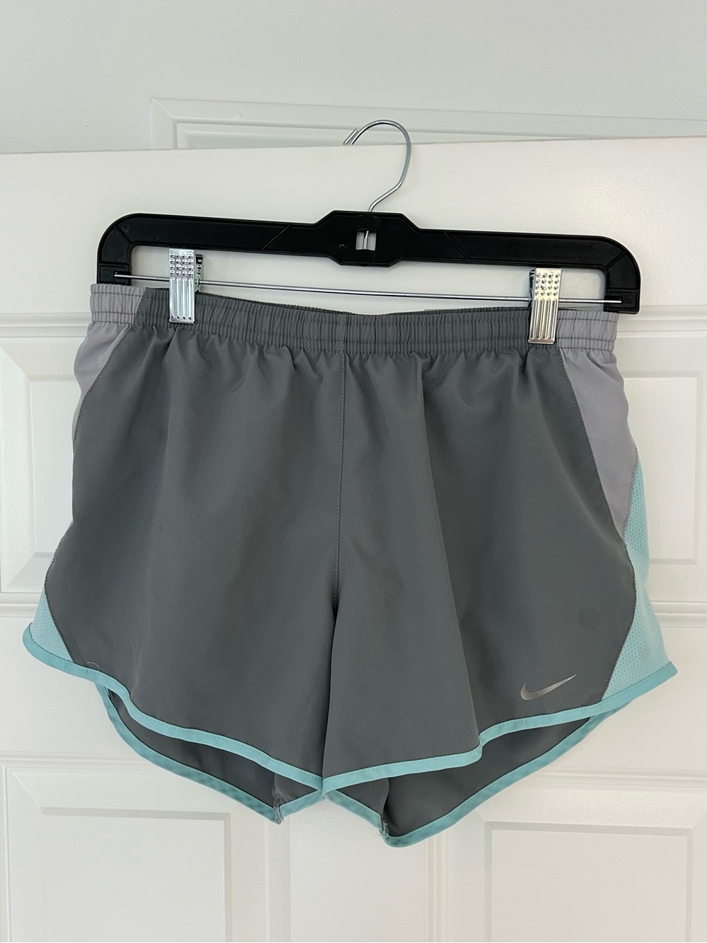 Nike Women’s Gray Running Shorts with Mint Trim